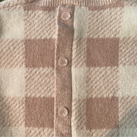 Verve Ami Women's Pink Buffalo Check Soft Button Back Long Sleeve Sweater XL - Picture 11 of 11